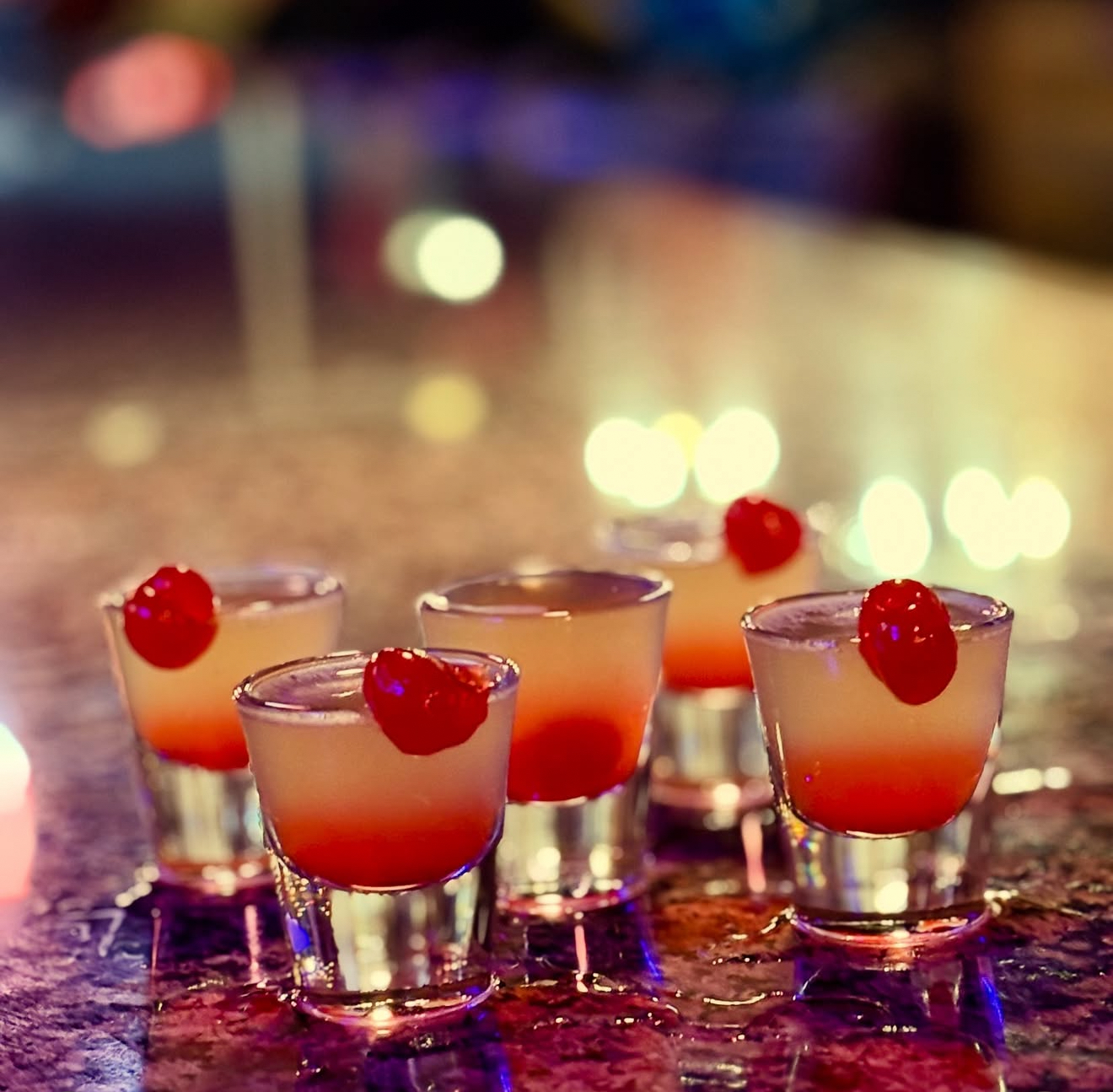 Cherry-topped shots